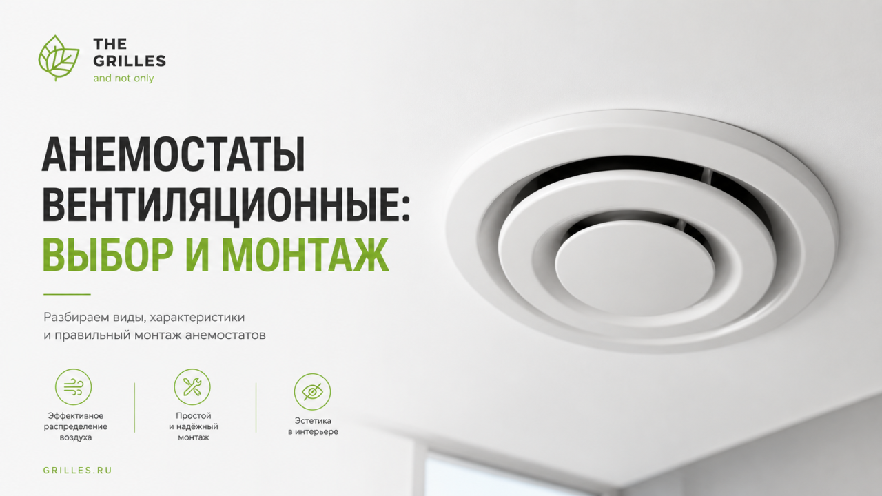 Анемостаты вентиляционные: виды, характеристики и применение