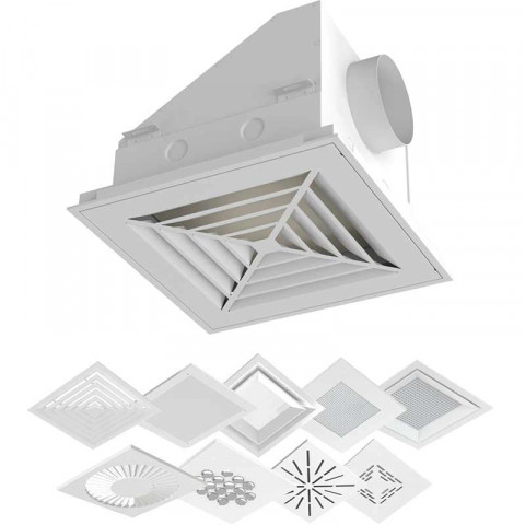 Воздухораздающий блок для чистых помещений с круглым патрубком и боковым подводом ВБ